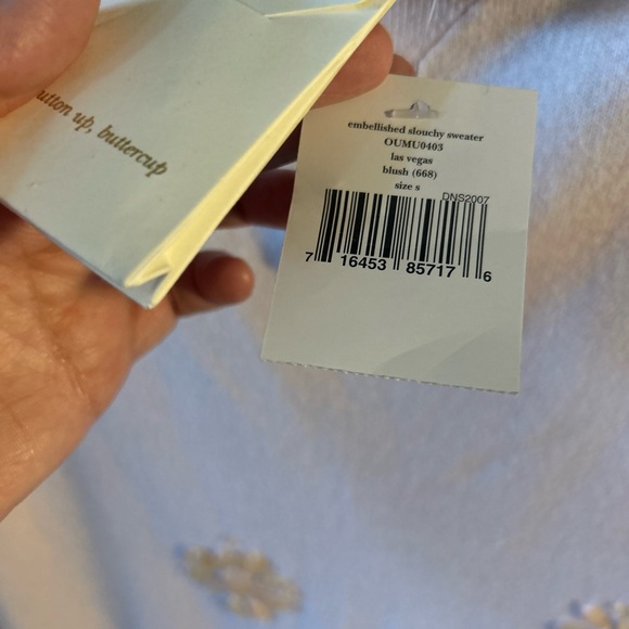 NWT Kate Spade Live Colorfully Women’s Size S, Light Pink Sweater- Snowflake - Picture 3 of 10